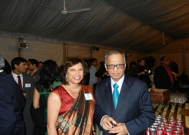 Dr Vandana Agarwal with Infosys founder N.R. Narayana Murthy.