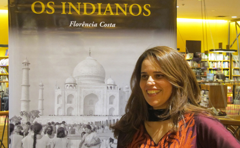 Florencia Costa at the launch of her book `Os Indianos' in Sao Paulo, Brazil. 