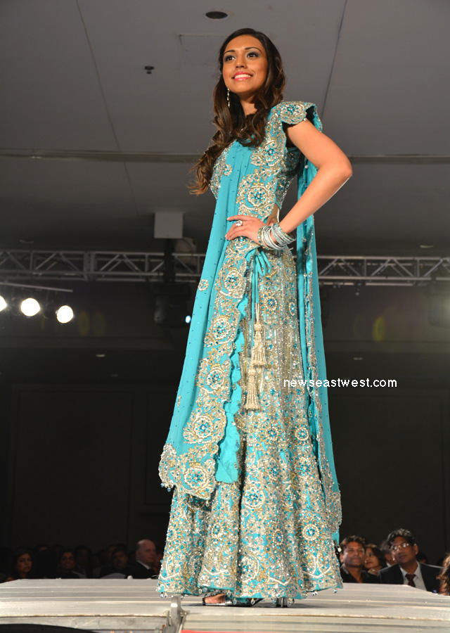Miss India Canada Harleen Malhans during the gown competition.