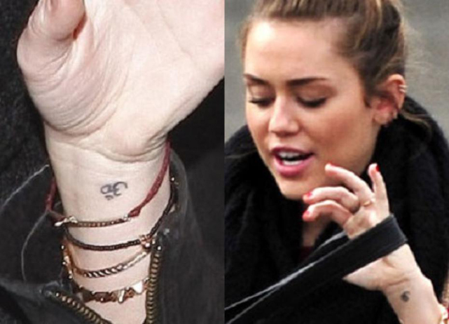 celebrity om tattoo Miley Cyrus