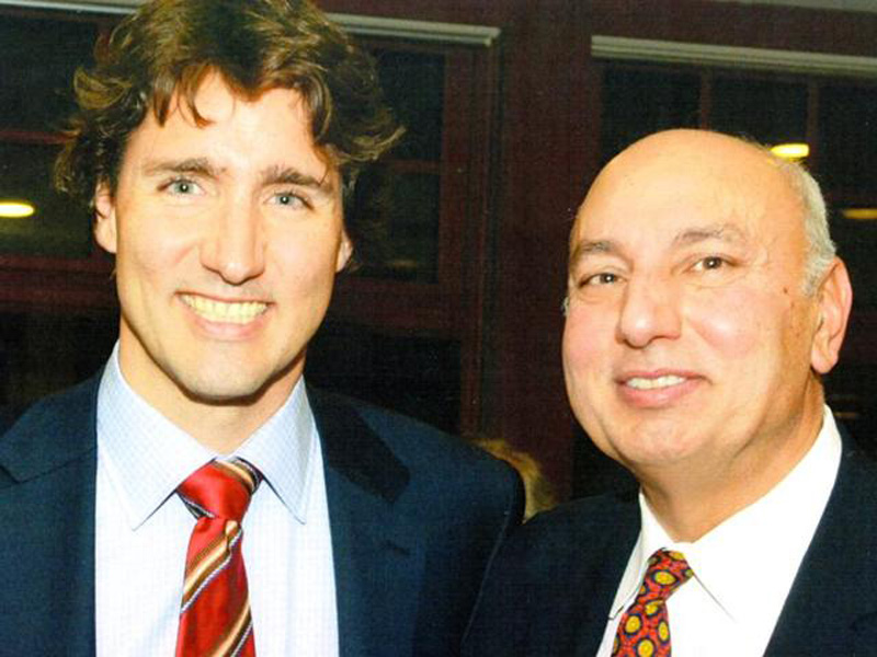 Herb Dhaliwal with Prime Minister Justin Trudeau