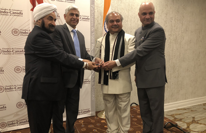 Narendra Singh Tomar honoured in Toronto