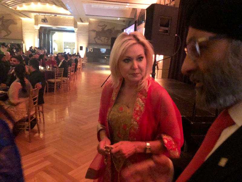 Mississauga mayor Bonnie Crombie at Sikh Foundation gala