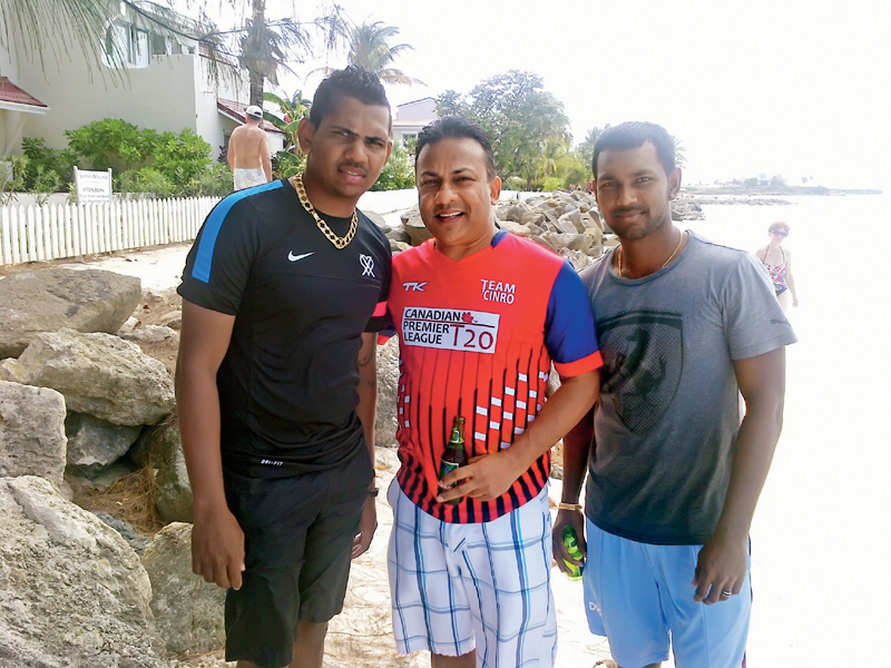 Roy Singh with Sunil Narine (left) who was the most valuable player of Indian Premier League 2018.