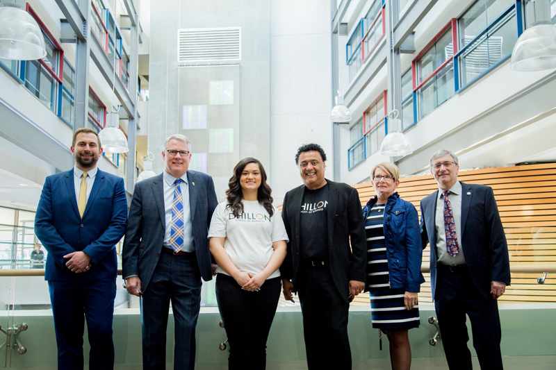 Bob Dhillon with University of Lethbridge staff