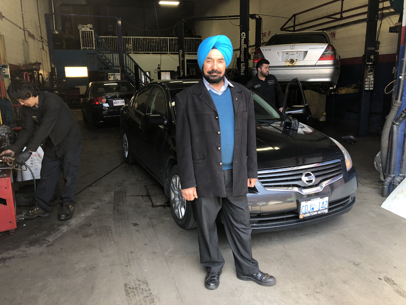 Capt Harjinderpal Singh in his Harrad Auto workshop