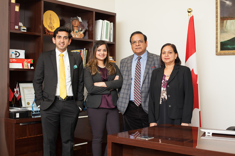 Kuldeep Sharma and family at his corporate office