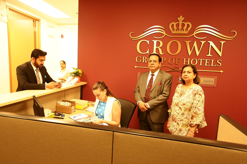 Kuldeep Sharma with wife and son at his corporate office