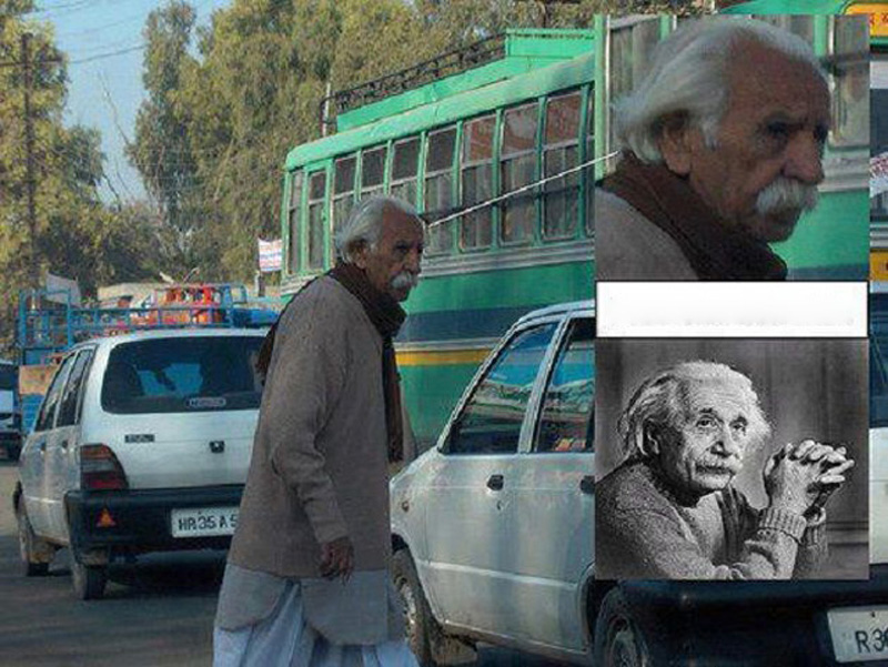 Famous people lookalikes: Einstein-lookalike