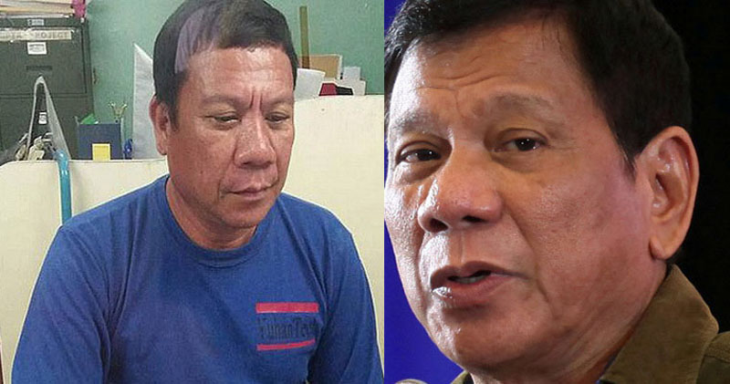 Famous people lookalikes: Philippines president Rodrigo Duterte lookalike 