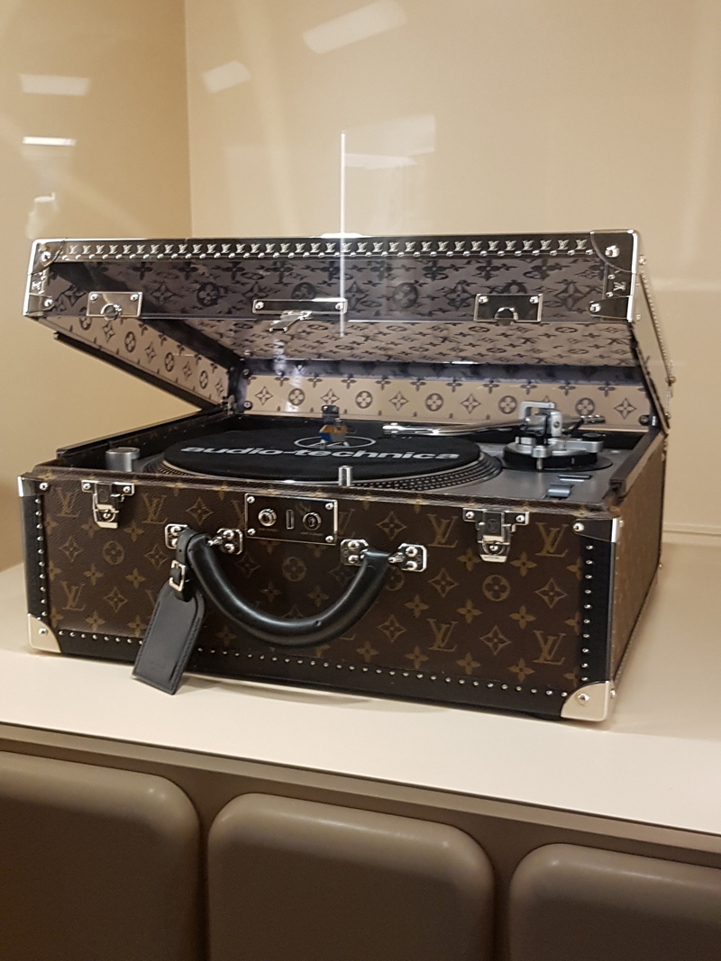 Maison Louis Vuitton's custom-built record player case.