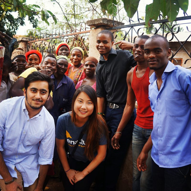 Abhishek Jain and Annie Chen visiting locals in Kilimanjaro in Tanzania