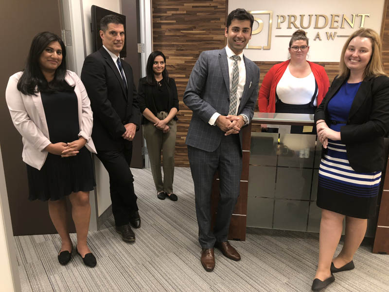 Devesh Gupta with his team at Prudent Law