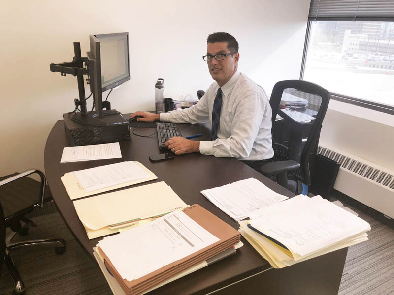 Matthew Leslie at his office in Prudent Law