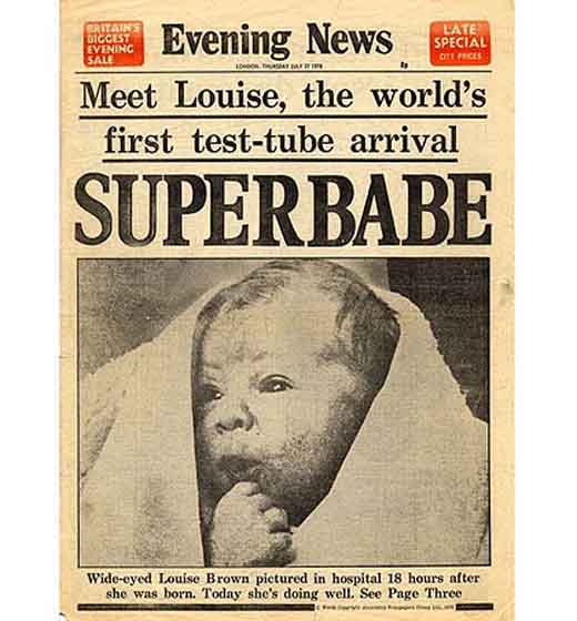 first test-tube baby Louise Brown