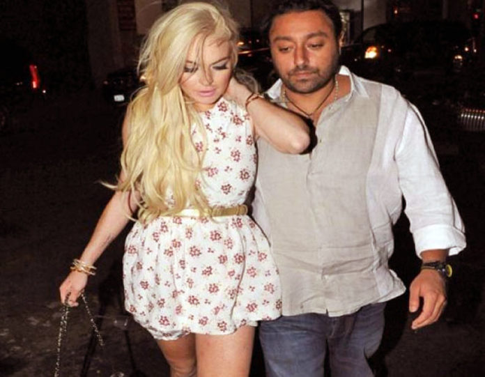 Vikram Chatwal with Lindsay Lohan