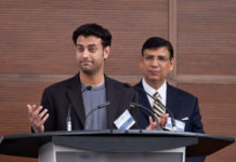 Haroon Mirza speaking at TiE Toronto event