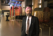 Singapore-based Amardeep Singh who has been honoured by Sikh Foundation of Canada in Toronto for his work on Sikh heritage in Pakistan.