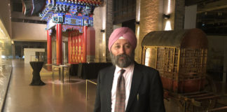 Singapore-based Amardeep Singh who has been honoured by Sikh Foundation of Canada in Toronto for his work on Sikh heritage in Pakistan.