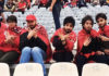 Iranian women disguised as men to watch a soccer match