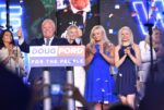 Doug Ford with his family after victory speech