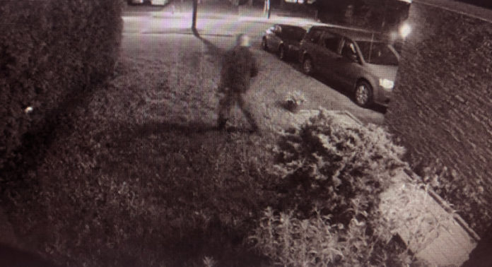Screen shot of suspect during the Sept 2 break-and-enter.