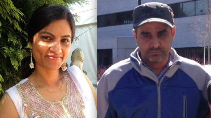 Gurpreet Ronald (left) and her lover Bhupinderpal Gill (right).