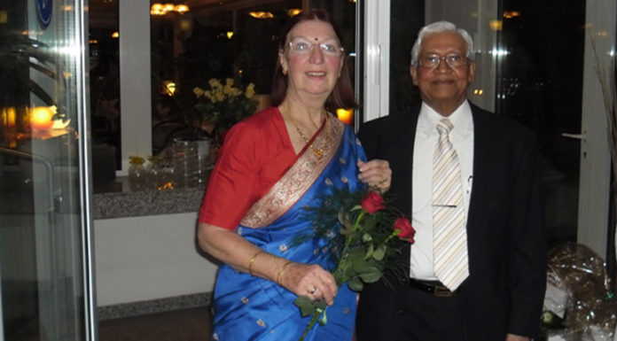 Bal Krishan Kaplish with wife Monika