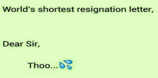 shortest resignation letter