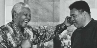 Muhammad Ali with Nelson Mandela.