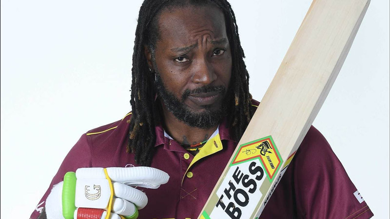 Chris Gayle thinking cricketer