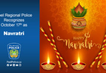 Peel Police Navratri greetings