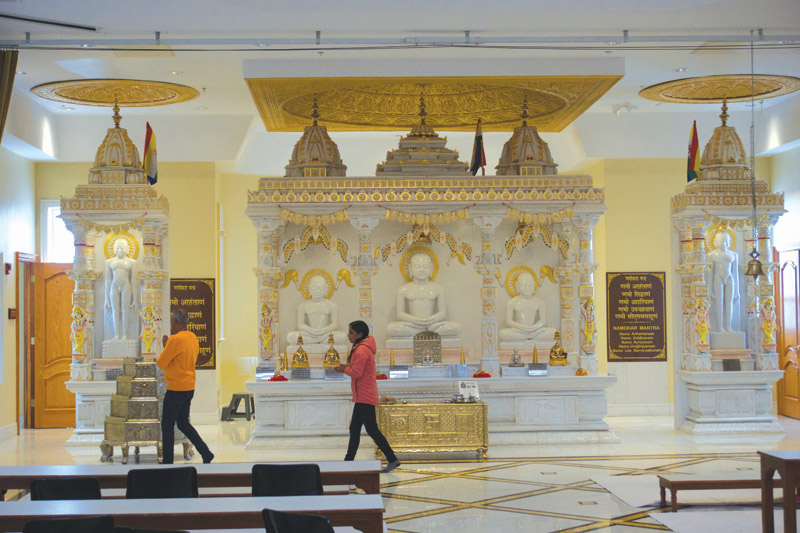 Brampton Jain Temple sanctum sanctorum.